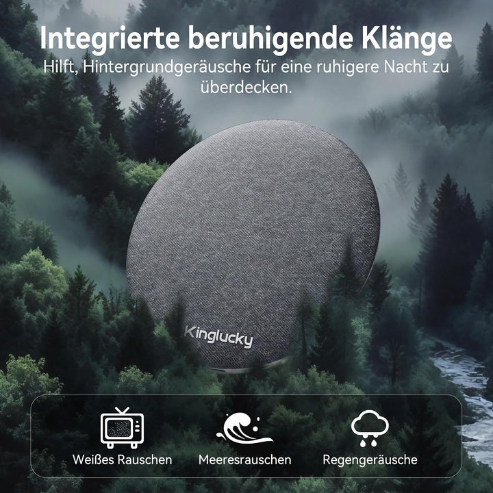 Kinglucky X50 Kissenlautsprecher Bluetooth Pillow Speaker für unter dem Kopfkissen, mit Weissem Raus