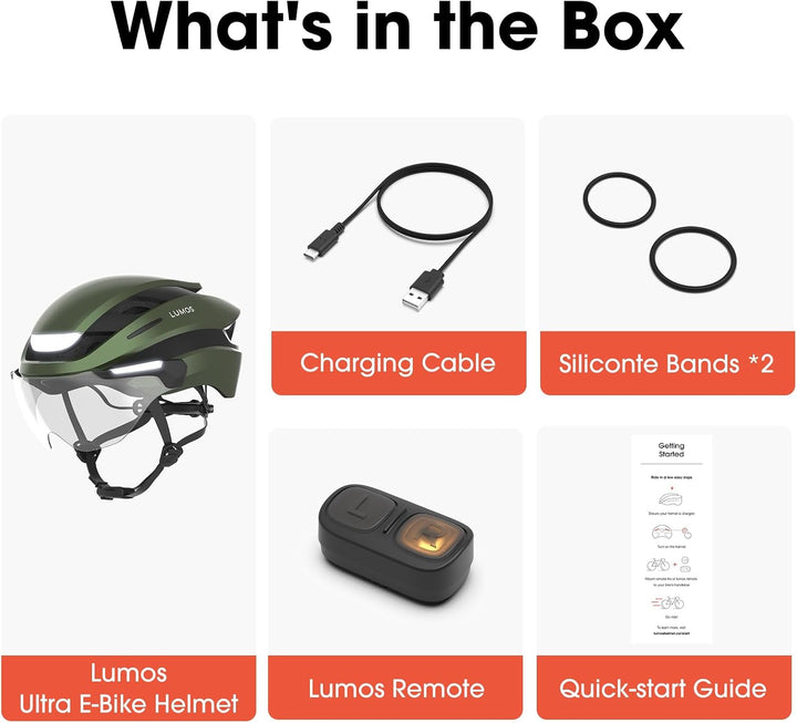 Lumos Ultra E-Bike Smart-Helm | NTA 8776 Zertifiziert | LED-Front- & Rücklichter | Einziehbares Visi