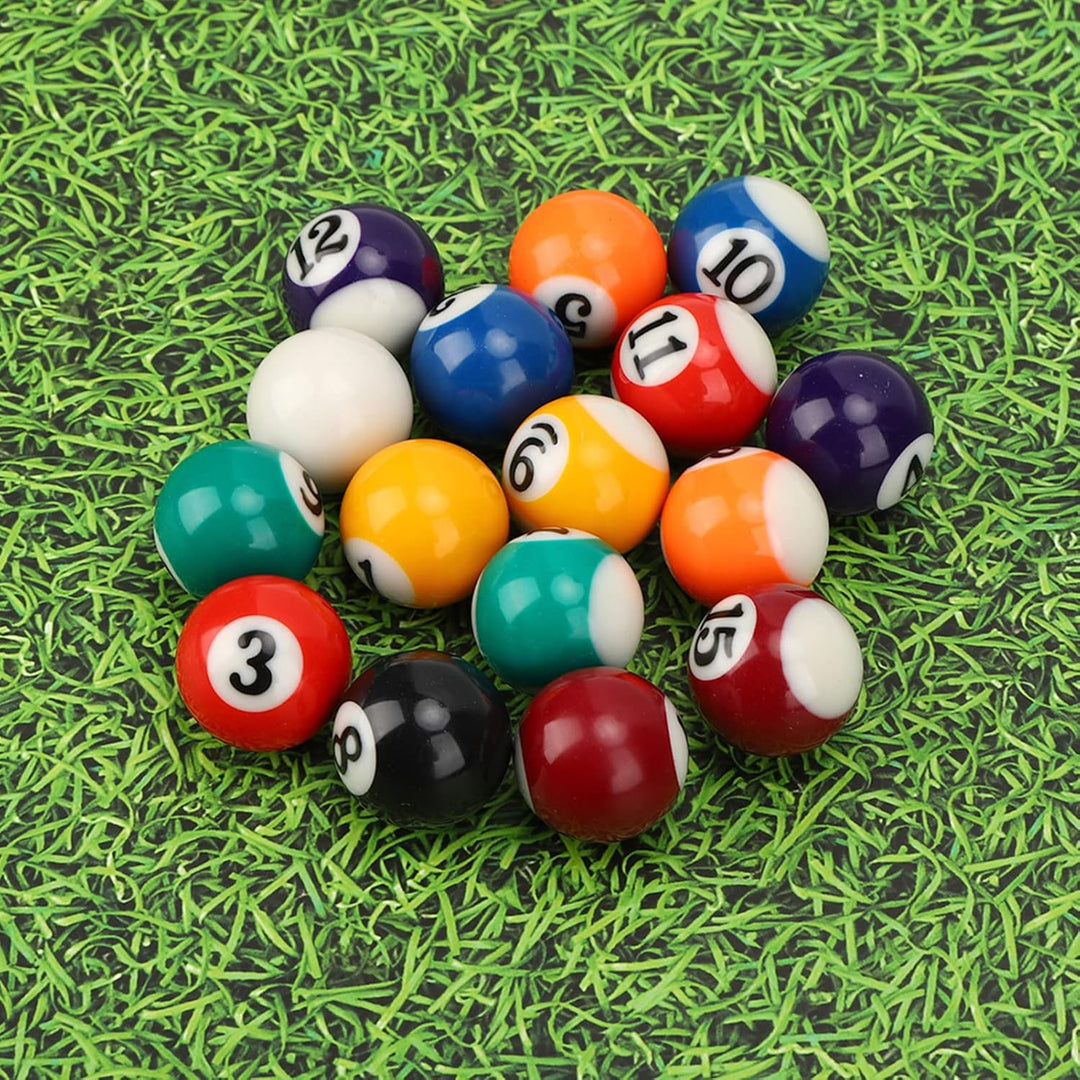25MM Billardkugeln Set mit 16 nummerierten Bällen und weisser Kugel aus umweltfreundlichem Polyester