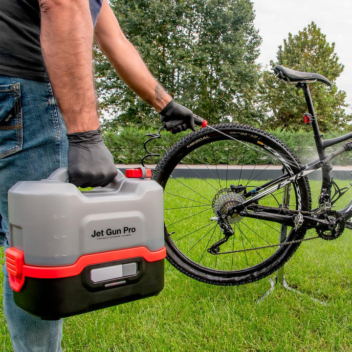 Errecom Jet Gun PRO+, Tragbarer akkubetriebener Hochdruckreiniger mit Zubehörschublade, 8 L Wasserta