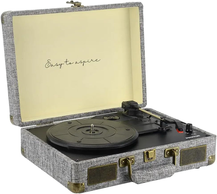 PRIXTON - VC400 Vintage-Vinyl-Plattenspieler | Vinyl-Player & Konverter über Bluetooth & USB | 2 ein