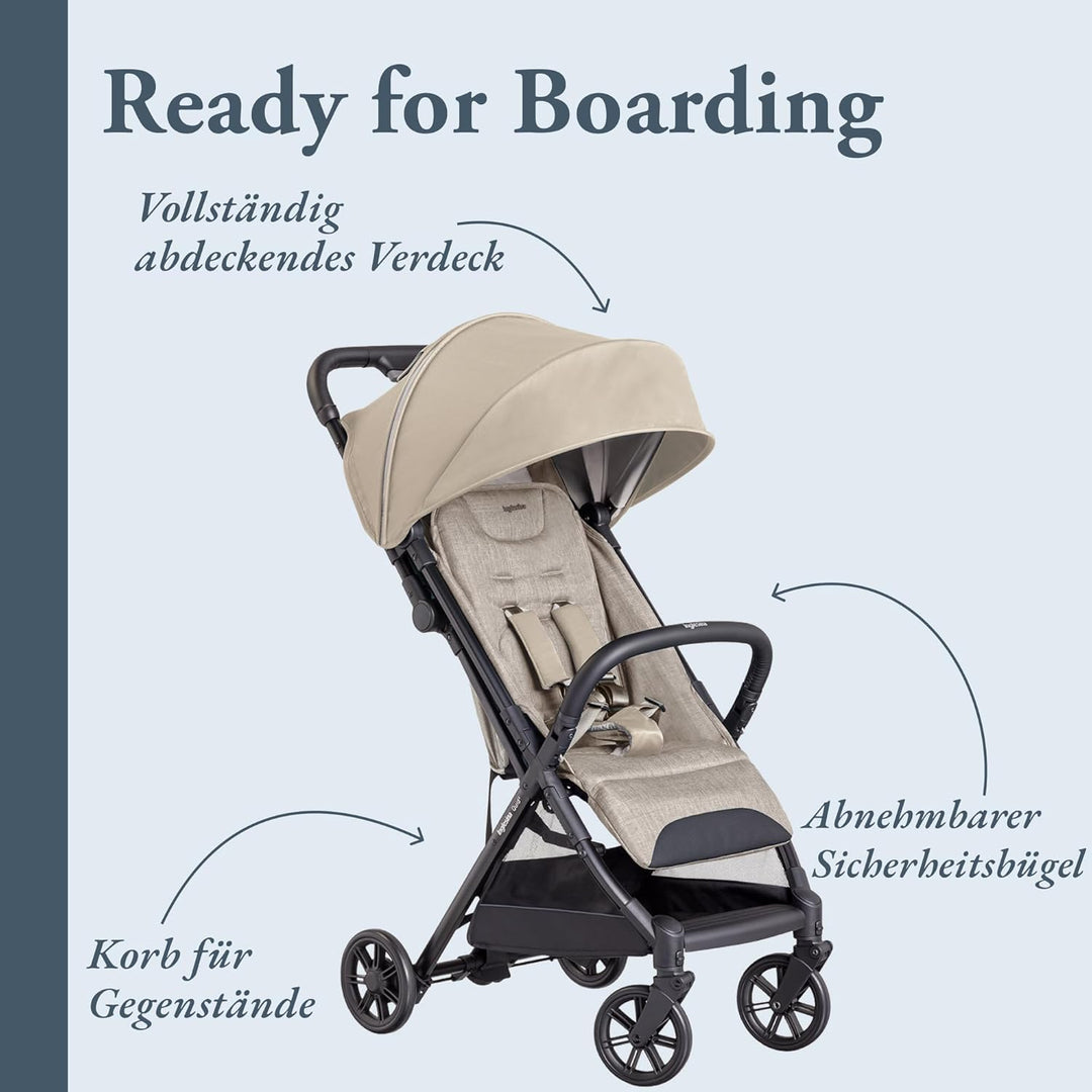 Inglesina Quid² Kinderwagen, leicht, bis 22 kg, kompakt und leicht, ideal für Flugzeuge, Alpaca Beig
