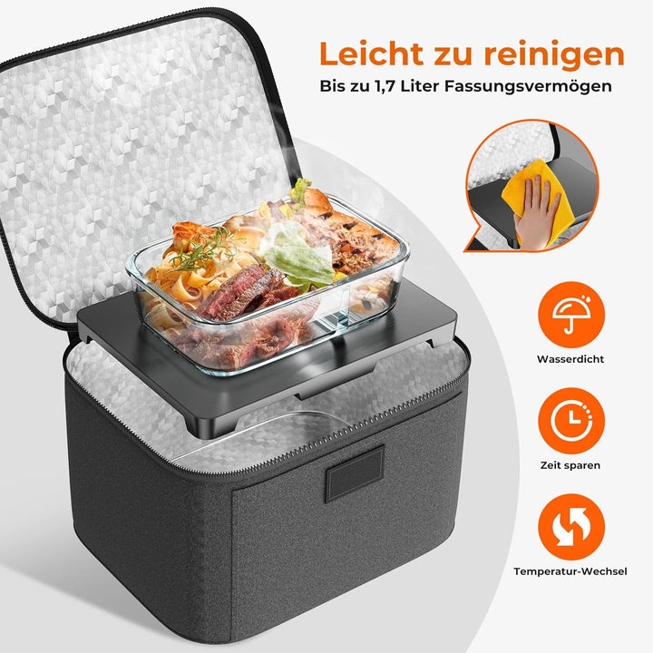 Elektrische Lunchbox - Kleine Speisenwärmer für Männer & Frauen, Mini Mikrowelle für Reisen, 12V/24V