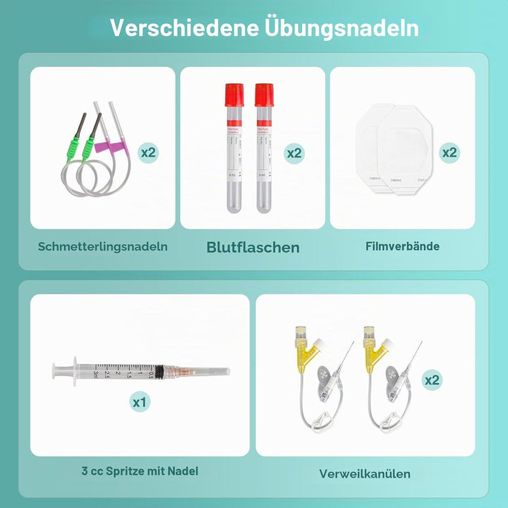 MedEduQuest Pädiatrie-IV- und Phlebotomie-Übungsbein-Set Pediatrisches IV-Bein, Pediatrisches IV-Bei