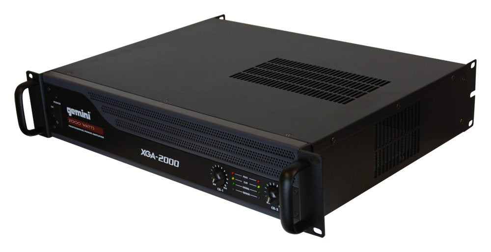 Gemini XGA-2000 - PA Verstärker - Endstufe | 8 Ohm gebrückt 250W RMS | 8 Ohm: 2 x 90W RMS | 4 Ohm: 2
