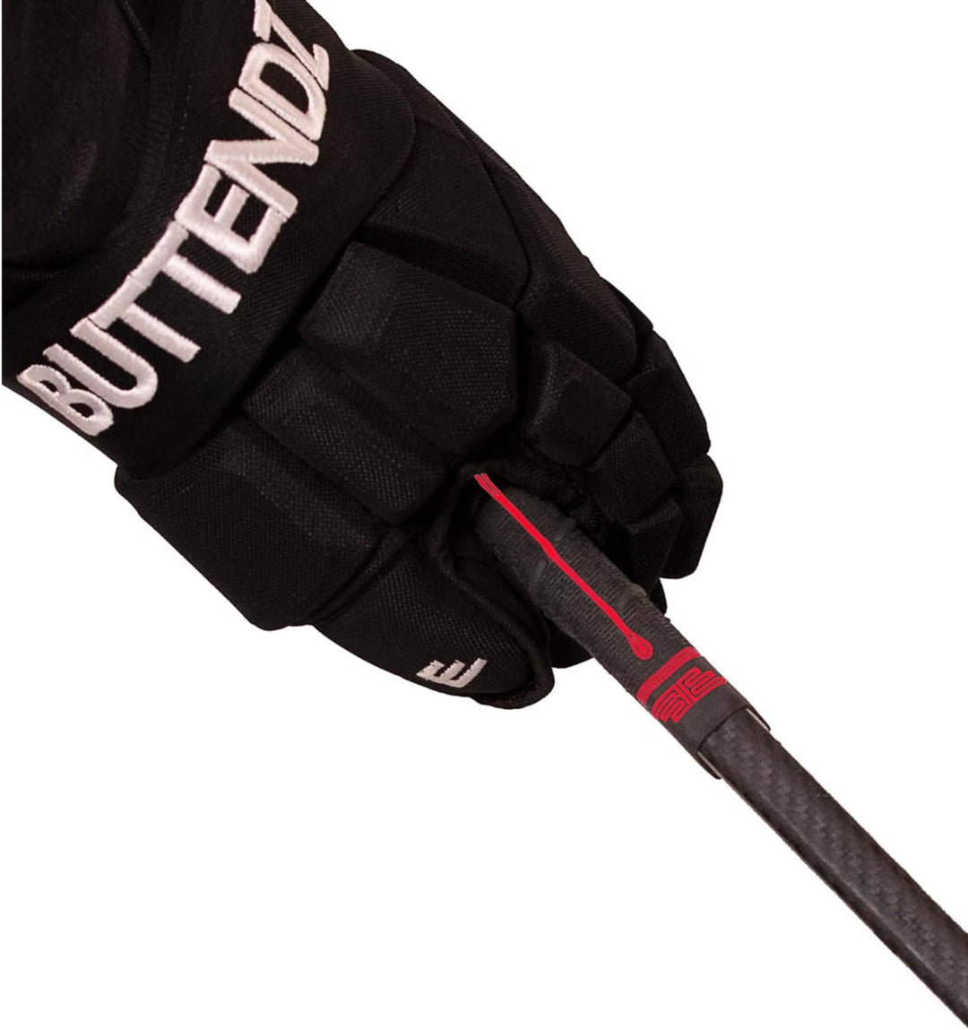 Buttendz Future Ersatz-Griff für Hockeyschläger mit Wirbel, Black w/Fire Drip Black w/ Fire Drip, Sc