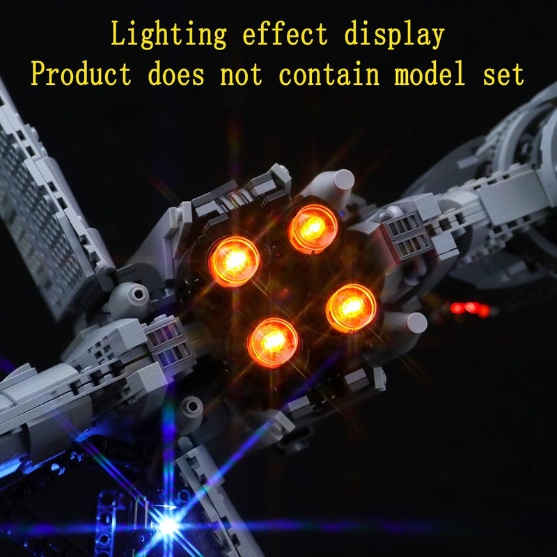 GEAMENT LED Licht-Set Kompatibel mit Lego UCS B-Wing Fighter (B-Wing Starfighter) - Beleuchtungsset