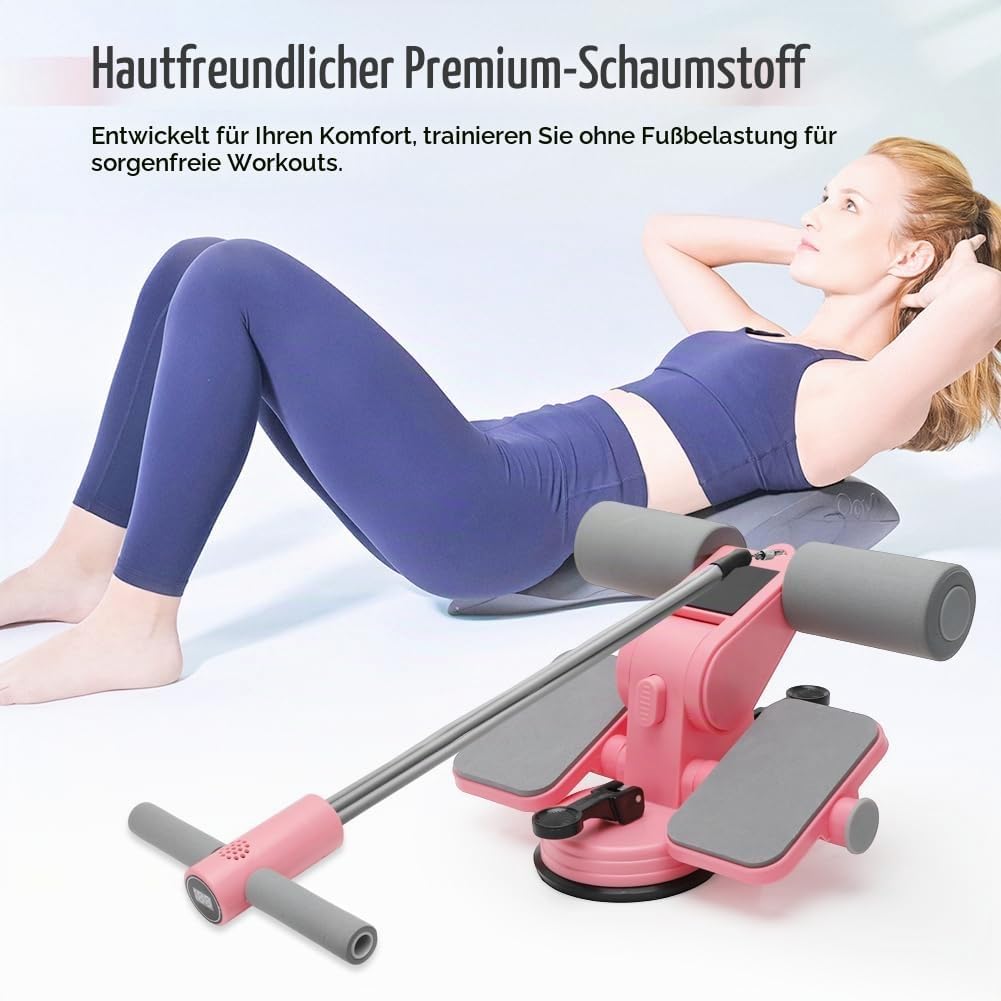 RANJIMA Tragbare Sit Up Bar, Bauchtrainer für Zuhause, Selbstsaugung Sit Up Trainingsgeräte Bodybuil