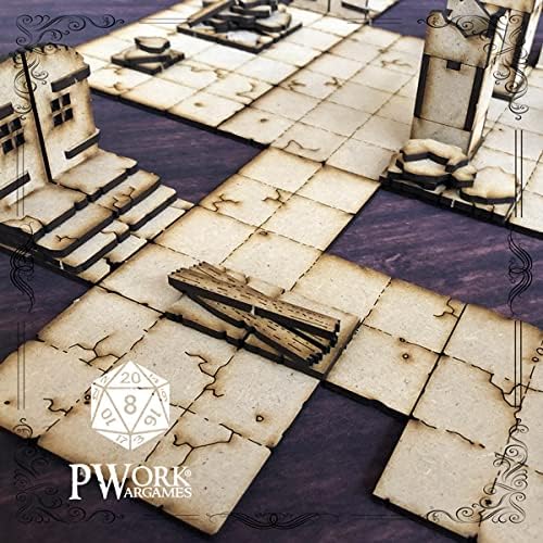 The Dungeon – 3D Tactical maps Rpg Fantasy Dungeon Tiles – Modulare 3D-Karten aus MDF, 3 mm
