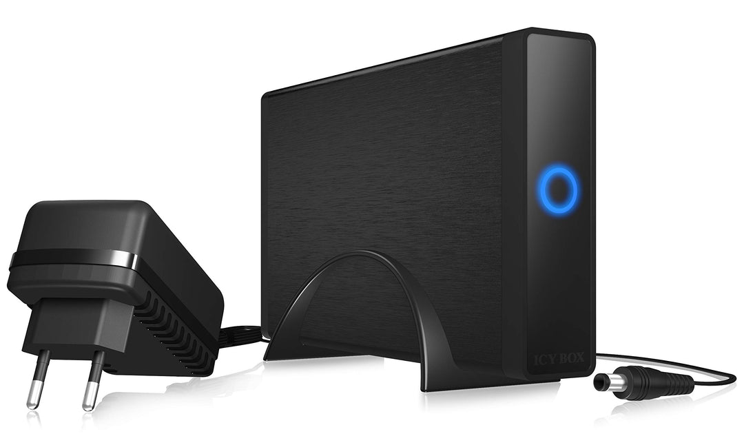 ICY BOX Externes 3,5 Zoll Gehäuse für Festplatten, USB-C 3.1 Anschluss (Gen 2, 10 Gbit/s), Standfuss