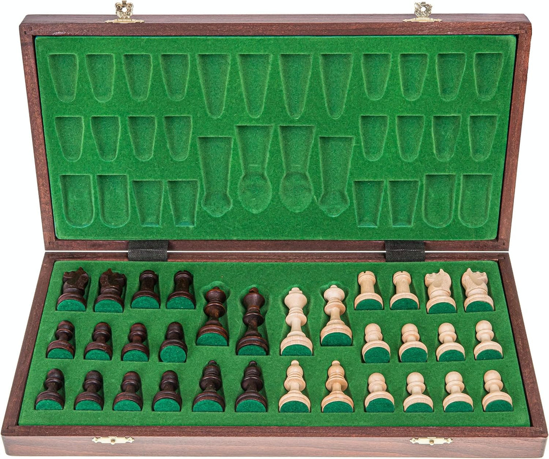 Square - Pro Schach Turnier Nr 4 Classic - Schachbrett & Gewichtete Schachfiguren - Schachspiel aus