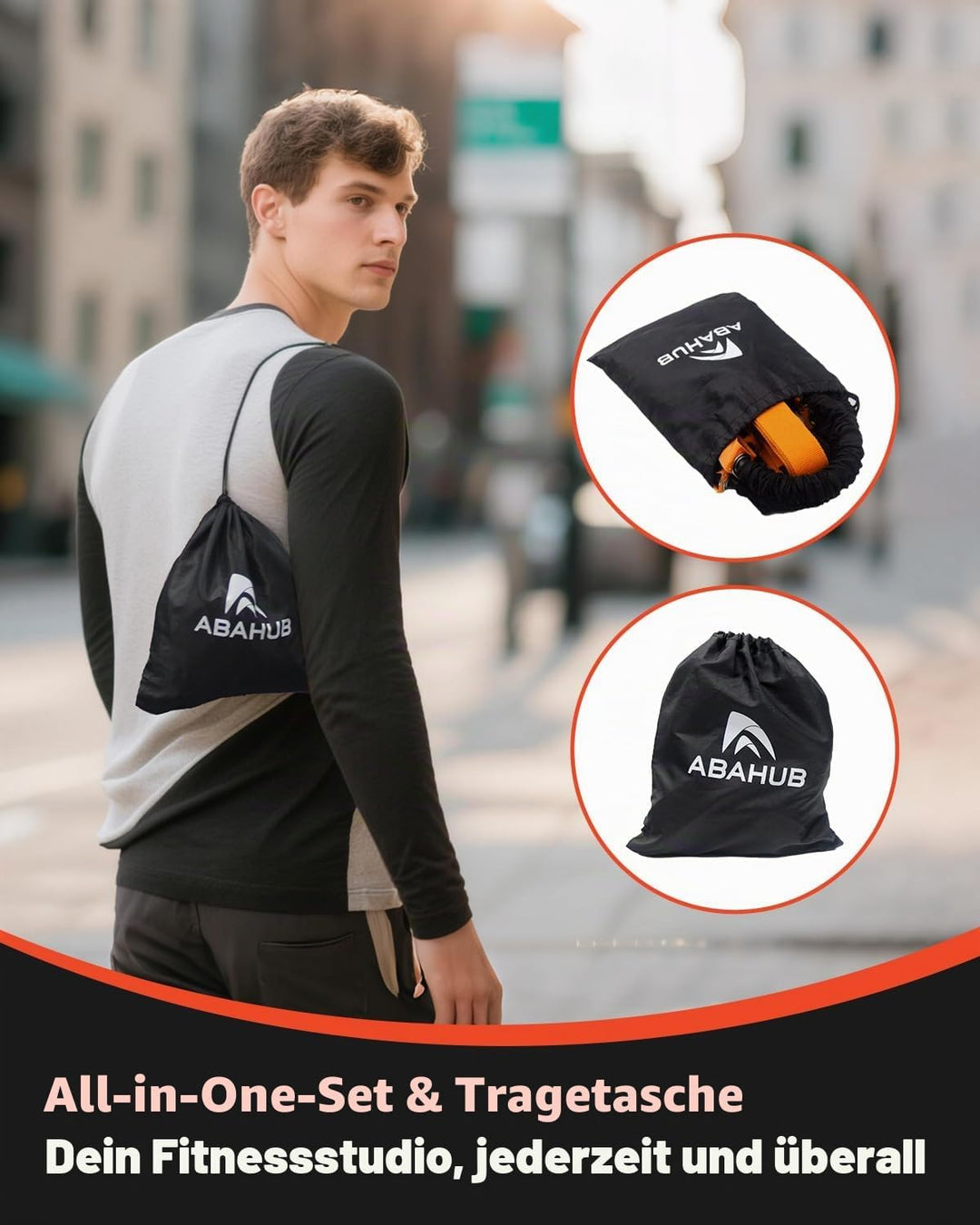 Abahub Klimmzugband Set Klimmzughilfe Widerstandsbänder Pull UP Band für Klimmzüge, Training zu Haus