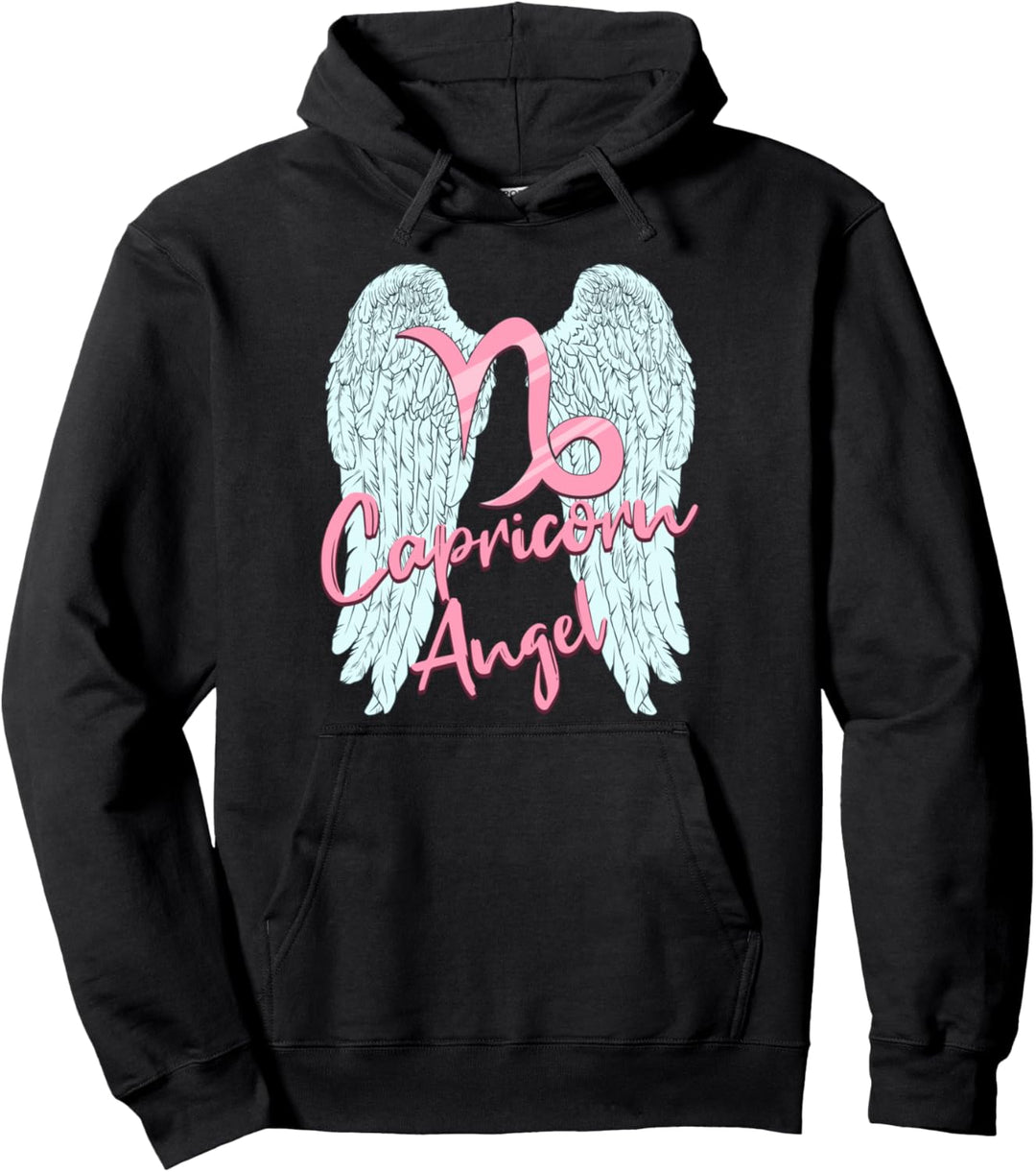 Steinbock Engel Sternzeichen mit Engelsflügeln für Frauen Pullover Hoodie