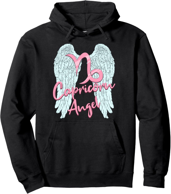Steinbock Engel Sternzeichen mit Engelsflügeln für Frauen Pullover Hoodie