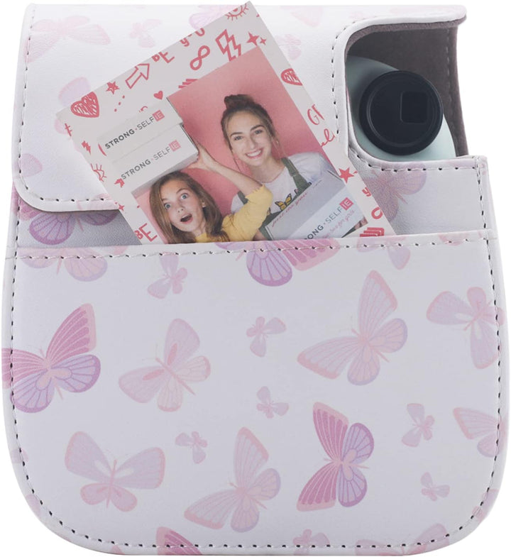 Schutzhülle kompatibel mit Fujiilm Mini 12 11 9 8 8+ Sofortbildkamera, Kameratasche aus PU-Leder mit