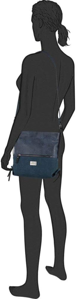 TOM TAILOR bags Elin Damen Umhängetasche Crossbody Bag 28,5 x 9 x 26 Blau, 28,5 x 9 x 26 Blau