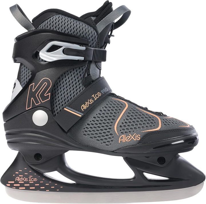 K2 Damen Alexis Ice PRO Schlittschuhe EU: 34 (UK: 1.5 / cm: 21 black - anthracite - coral, EU: 34 (U