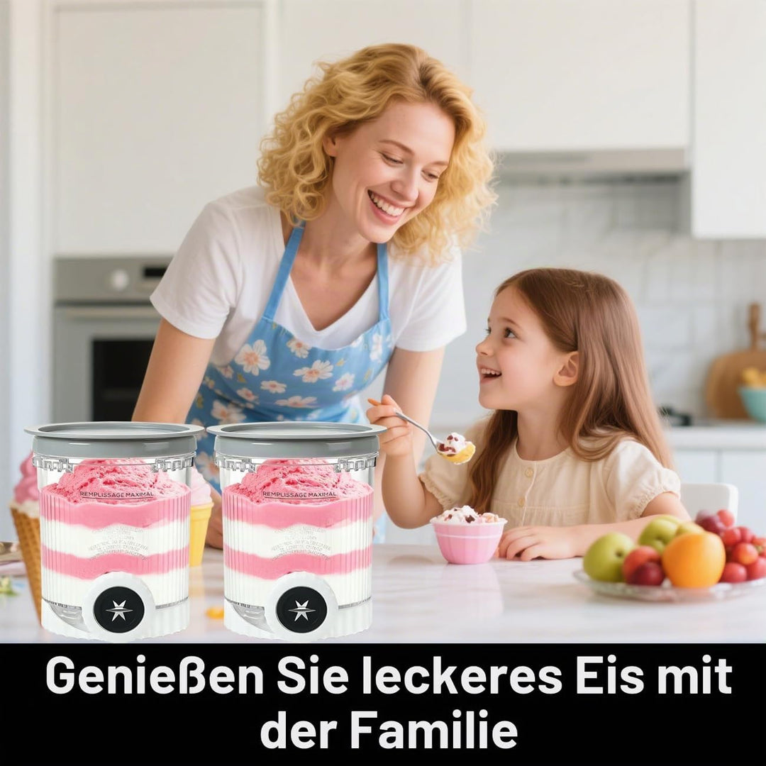 2 Stück Behälter für Ninja Swirl by CREAMi Softeis Eismaschine NC701EU NC701 NC700 Serie, 480ml Ersa