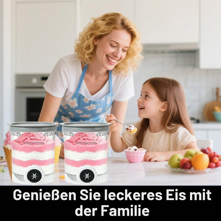 2 Stück Behälter für Ninja Swirl by CREAMi Softeis Eismaschine NC701EU NC701 NC700 Serie, 480ml Ersa