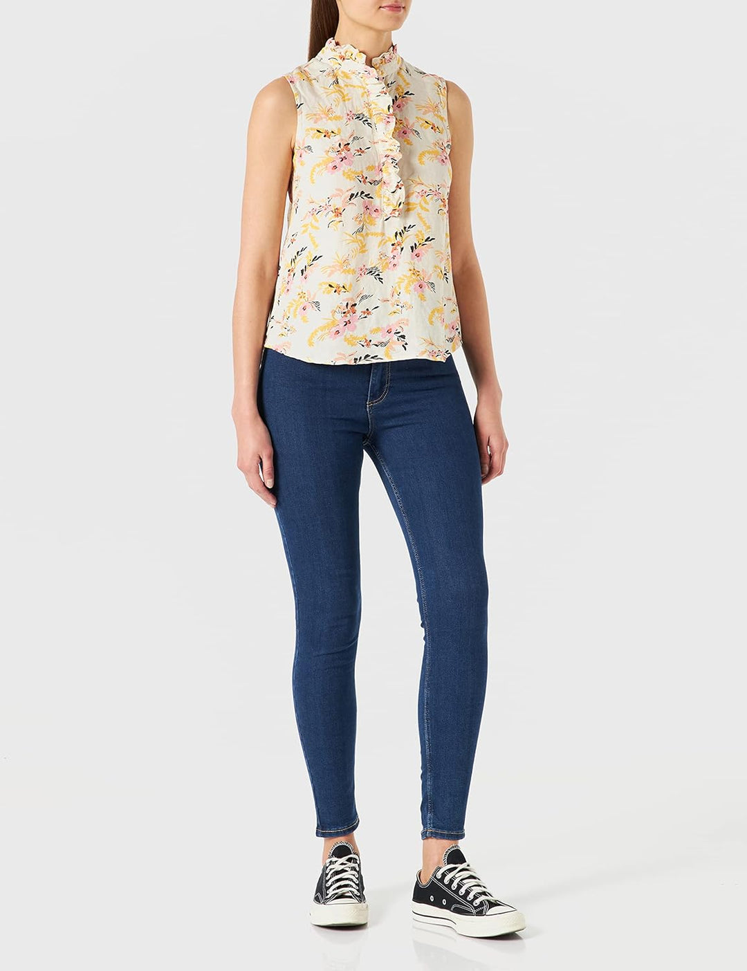 Part Two Damen Poulapw to Classic Fit Shirt, Peony Leaf Bouquet Print, XS