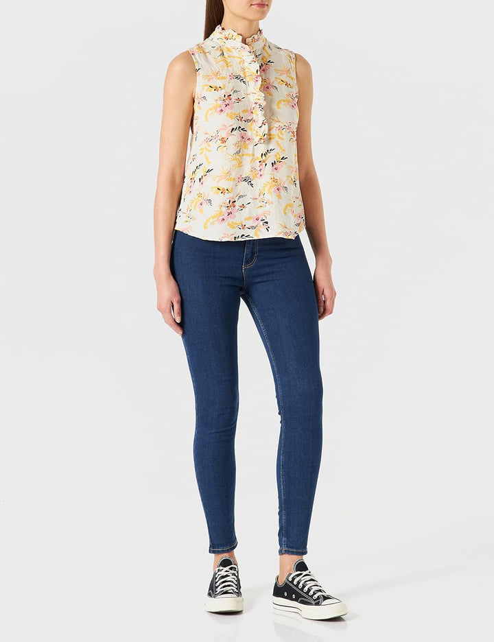 Part Two Damen Poulapw to Classic Fit Shirt, Peony Leaf Bouquet Print, XS