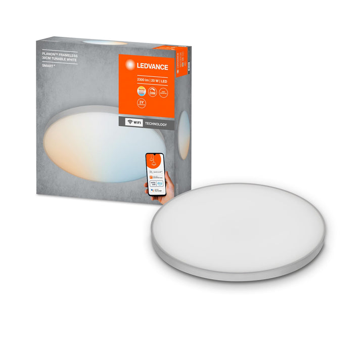 Ledvance Smarte LED Deckenleuchte, Panel für Innen mit WiFi Technologie, Lichtfarbe änderbar (3000K-