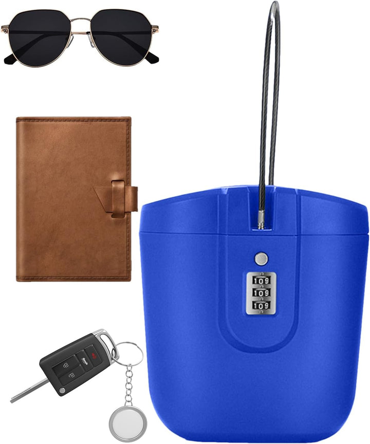 Reiseschlossbox – tragbare Sicherheitsschlossbox mit Zahlencode, 2 l sichere Aufbewahrungsbox, Innen