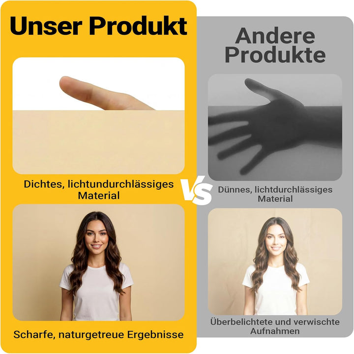 Walimex pro Hintergrundkarton 2,60 x 10 m light beige, robuster Fotohintergrund aus Karton, Fotolein