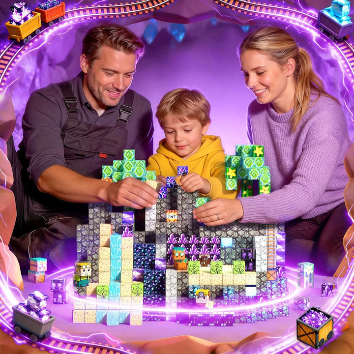 Magnetische Bausteine - 150 Teile Magnetbausteine Magnetspielzeug Magneten Kinder Magnetische Bauwel