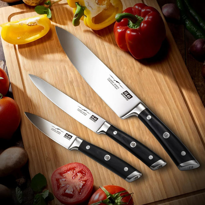 SHAN ZU Kochmesser Küchenmesser Set Profi Messer Chefmesser Allzweckmesser Deutscher Edelstahl Extra