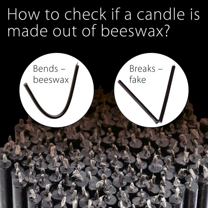 Danilovo Ritual Bienenwachs Kerzen (Schwarze) - Kloster Orthodoxe Kerzen für Gebet, Tischdeko - Ungi