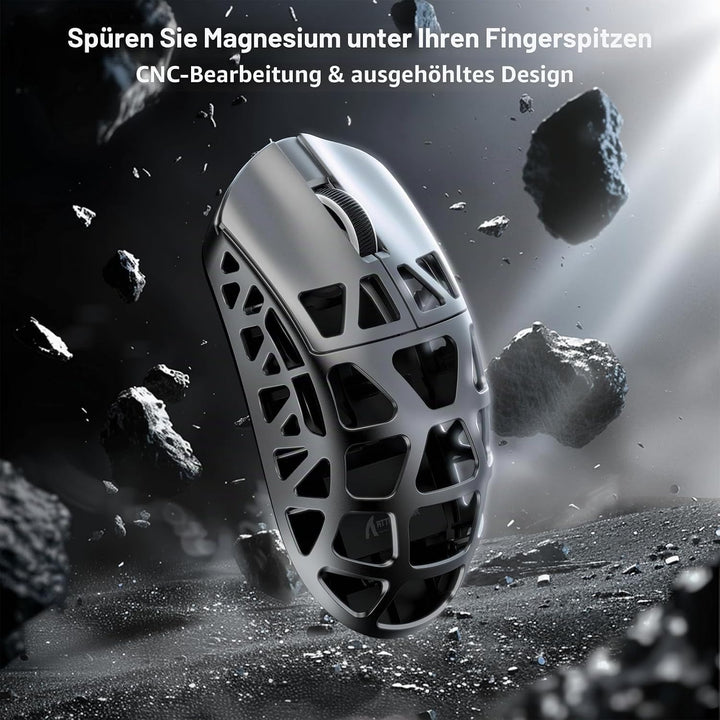 ATTACK SHARK R3PRO 46g Superlight Magnesiumlegierung Maus, 8000Hz Kabellose Abfragerate, 26000 DPI,