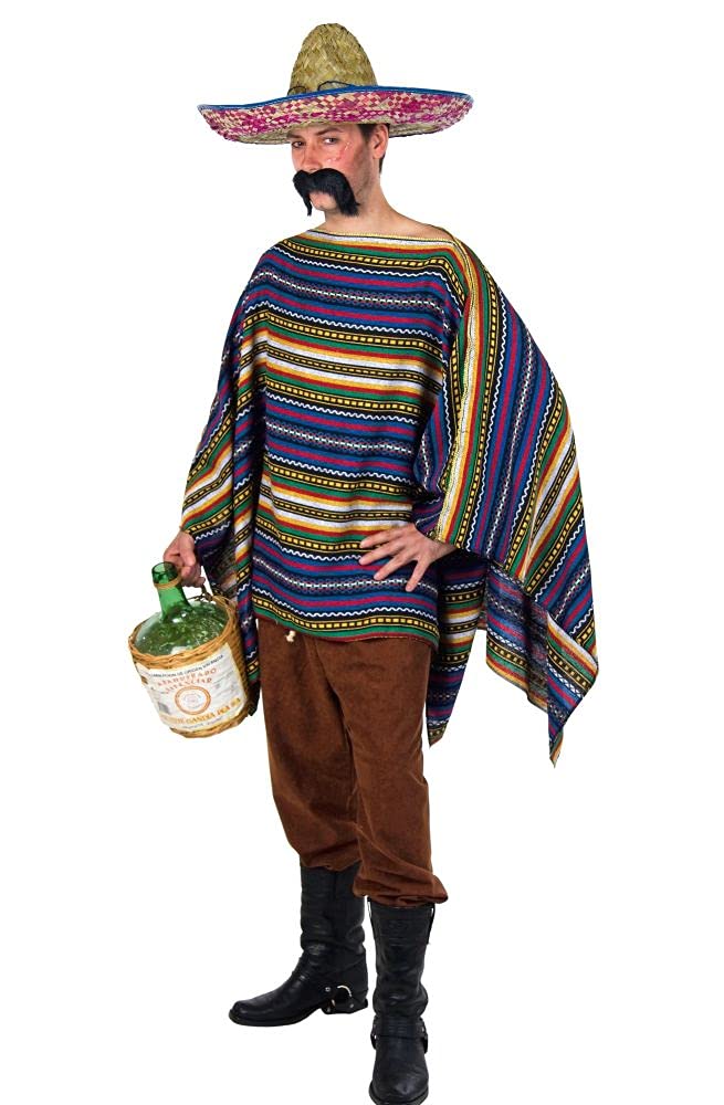 Festartikel Müller Herren Kostüm Mexikaner Poncho Mexiko zu Karneval Fasching