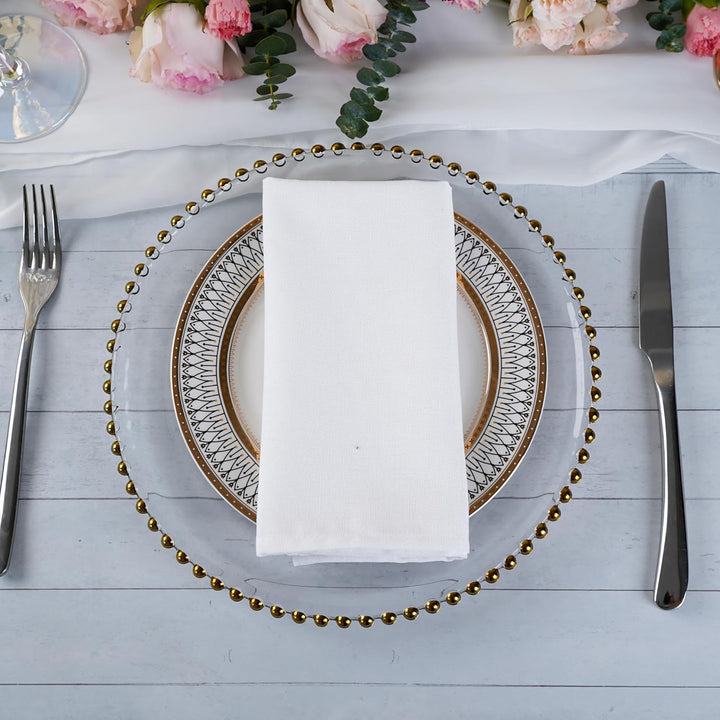 weich Polyester -Leinen gemischt Abendessen Cloth Servietten, 12 Stück (40 x 40 cm), für Veranstaltu