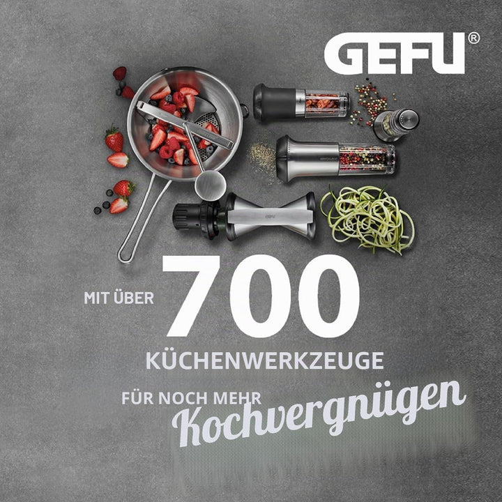 GEFU Espressokocher NANDO für 6 Tassen | Edelstahl-Kocher mit Reduziersieb, Ausgiessnase, Induktions