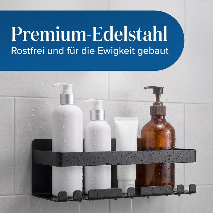 Joeji's Duschablage Edelstahl - 3M Selbstklebend Ohne Bohren - Duschregal Bad - Ablage Dusche Halter