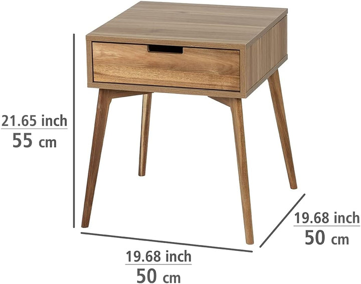 WENKO Beistelltisch mit Schublade Acina, Couchtisch, Nachttisch, FSC® zertifiziert