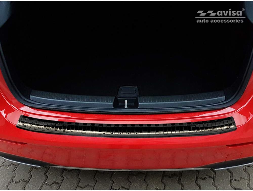 Schwarz Edelstahl Heckstossstangenschutz kompatibel mit Mercedes A-Klasse W177 HB 2018- inkl. AMG &