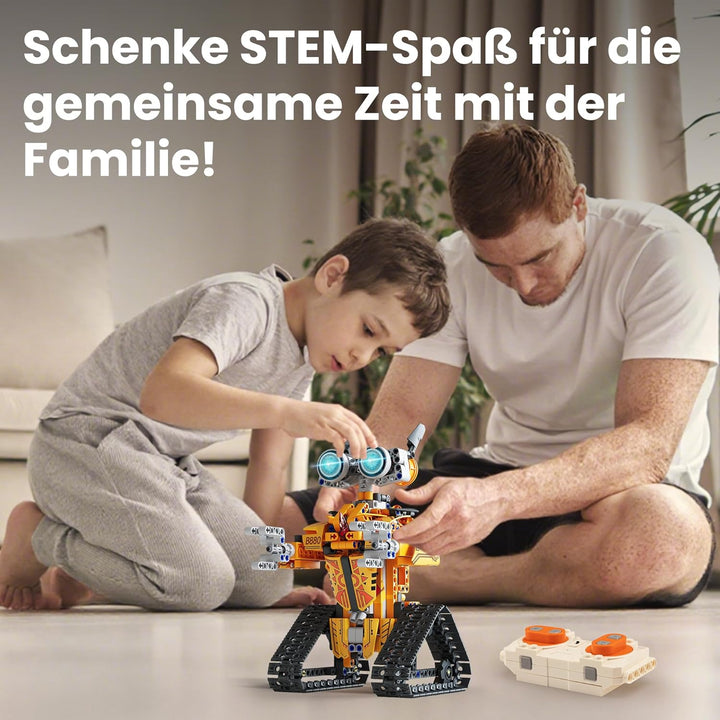 Sillbird Technik Roboter für Kinder Bausatz Bauspielzeug, 3-in-1 Roboter mit Bluetooth-Fernsteuerung