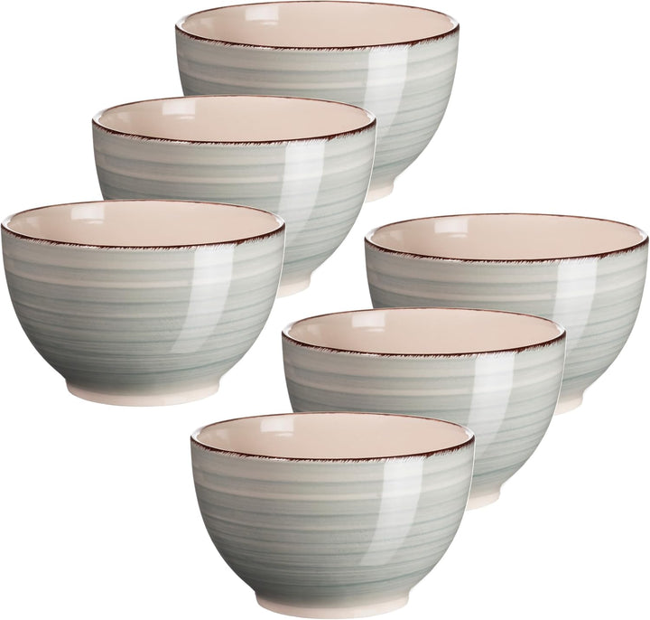 MÄSER Müslischalen-Set, Steingut LUMACA Grau, Grau