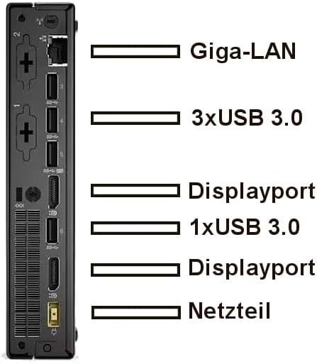 Lenovo ThinkCentre M920q Intel i7 7700 8-Thread 4.2 GHz Business Office Multimedia Computer mit 3 Ja