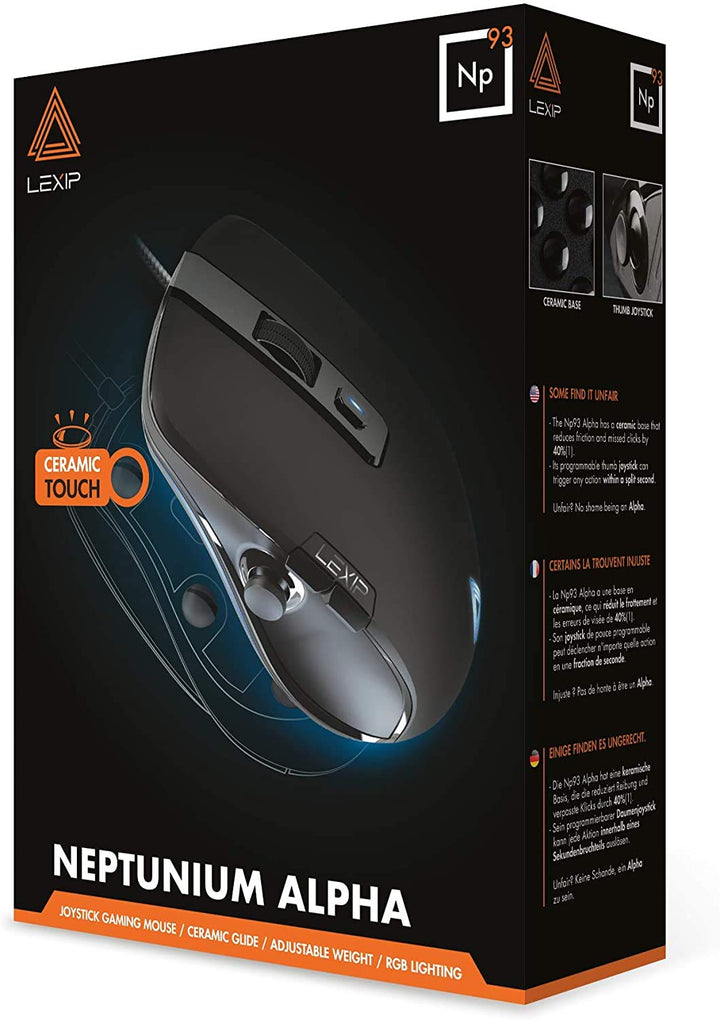 Lexip - Gaming Maus - Np93 Neptunium Alpha - Französische Innovation - 12 Programmierbare Tasten - U