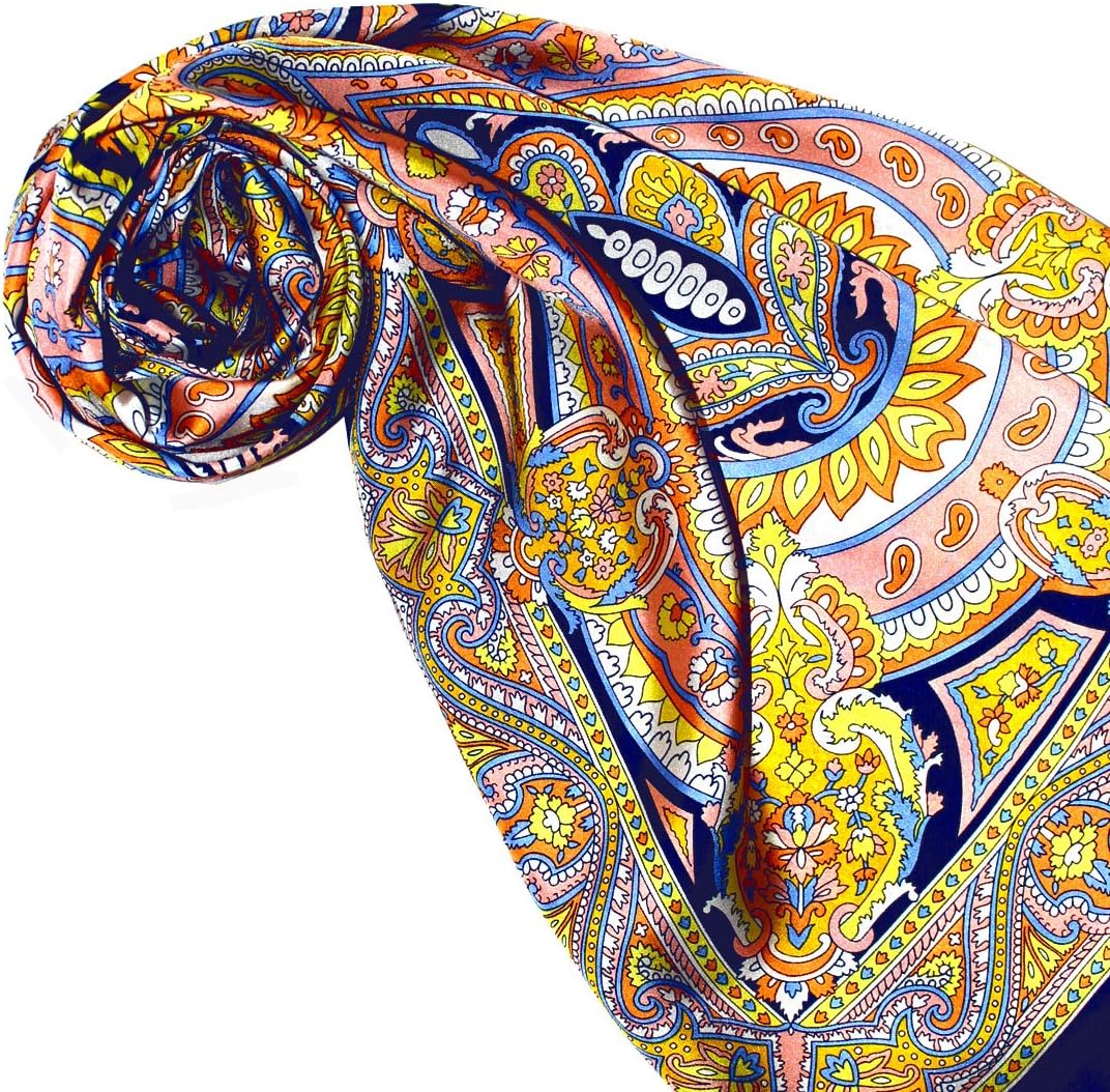 Lorenzo Cana Herren Seidenschal aufwändig bedrucktes Paisleymuster Schal 100% Seide 50 cm x 170 cm h