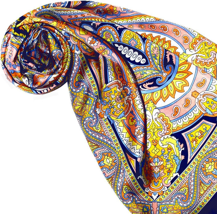 Lorenzo Cana Herren Seidenschal aufwändig bedrucktes Paisleymuster Schal 100% Seide 50 cm x 170 cm h