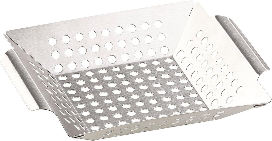 Rosenstein & Söhne Grillschale: 4er-Set Edelstahl-Grill-Schalen für Gemüse und kleines Grillgut, 1 m