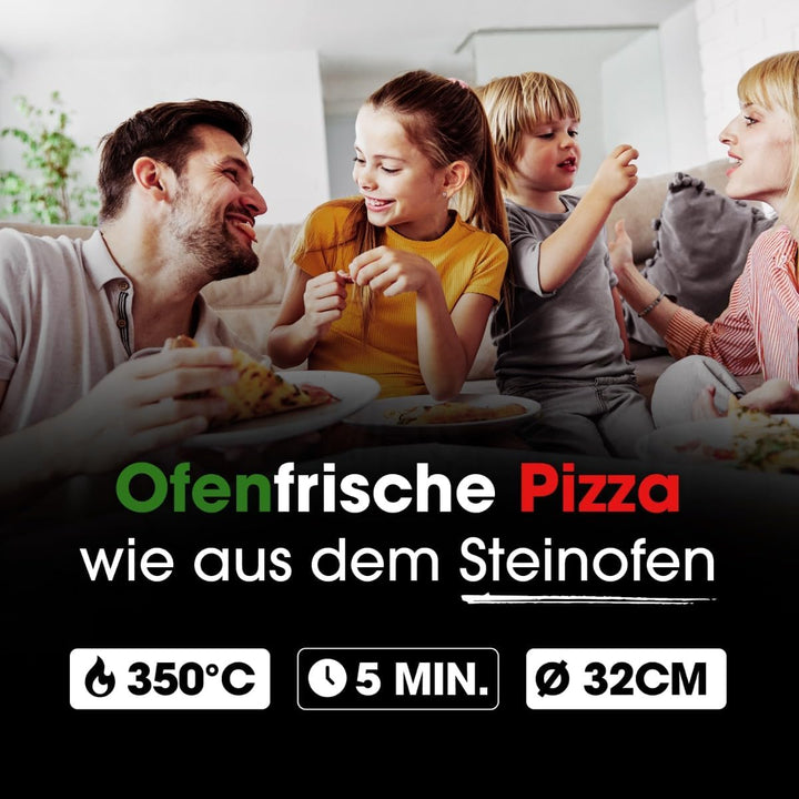 Clatronic® Pizzaofen | Pizzarette 350°C f. italienische Steinofen Pizza zu Hause | Pizzaofen elektri