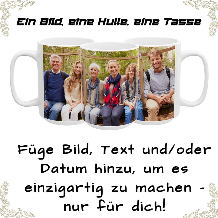 Individuelle Tasse mit Bild oder Text Ihrer Uploads, personalisierte Tasse, mikrowellen- und spülmas