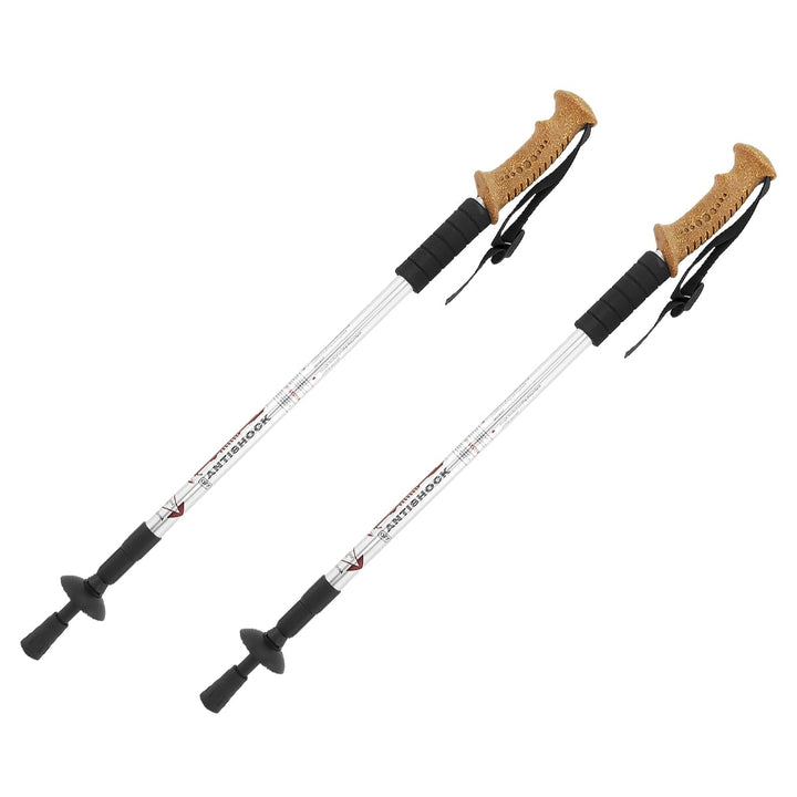 MidGard Nordic Walking Stock Teleskop Antischock Wanderstöcke aus Aluminiumlegierung mit Korkgriff &