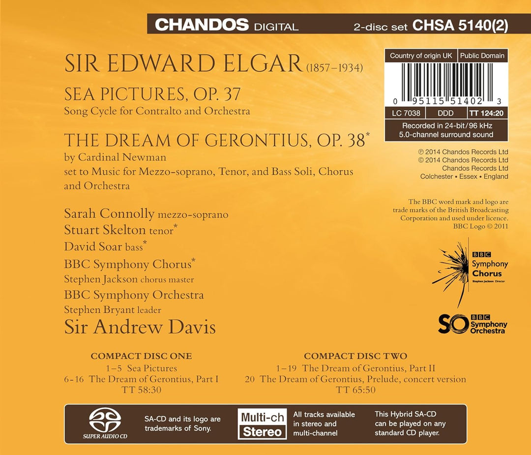 Elgar: The Dream of Gerontius / Sea Pictures Op.37, Audio-CD
