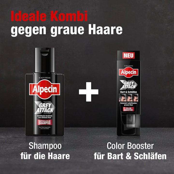 Alpecin Grey Attack Bart & Schläfen Color Booster 50 ml - Graue Haare an Bart und Schläfen abdecken